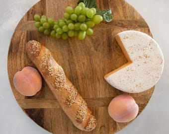 Mango Wood Lazy Susan: Rustic Rotating Dining Table Centerpiece