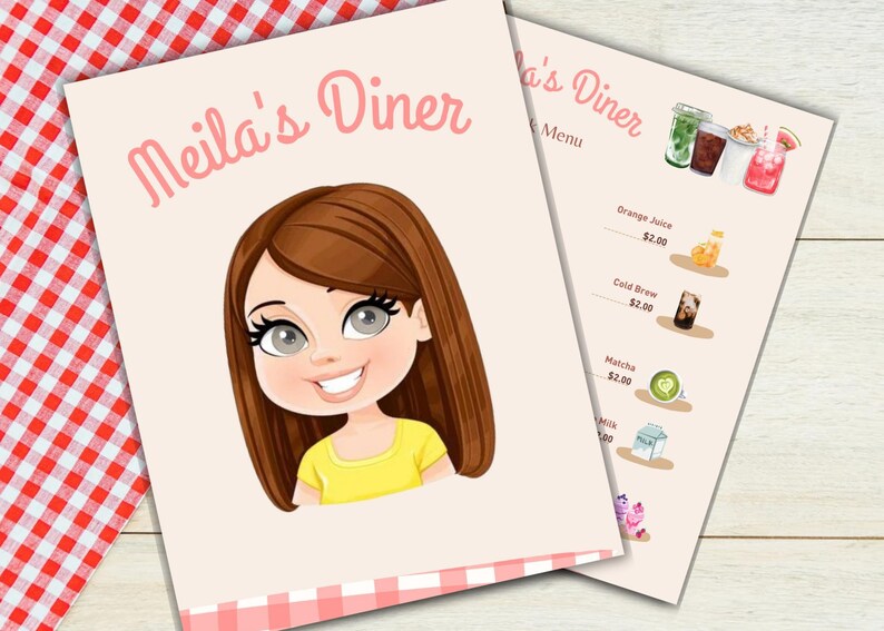 Pretend Kitchen Menu for Kids Custom Pretend Play Kitchen Menu Kids