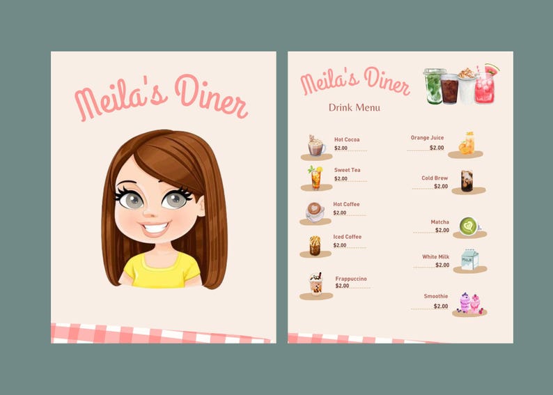 Pretend Kitchen Menu for Kids Custom Pretend Play Kitchen Menu Kids
