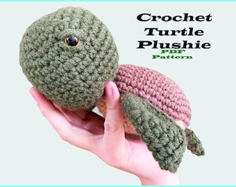 Wzór na szydełko żółwia PDF do pobrania Wzór na pluszowego misia Amigurumi Wzór na dużego żółwia Wzór na szydełko PDF Wzór na prezent na baby shower Żółw