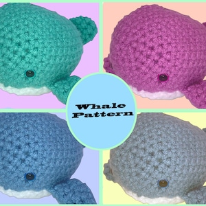 Whale Crochet Pattern PDF Download Amigurumi Plushie Pattern Big Whale Pattern Crochet Pattern PDF Baby Shower Gift Pattern Whale
