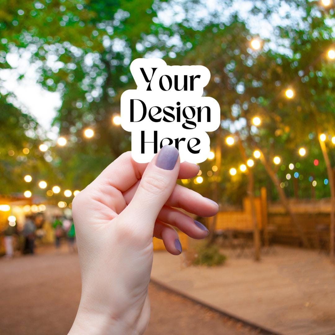 Left Hand Sticker Mockup PNG SVG for Sticker Business, Holding Sticker ...