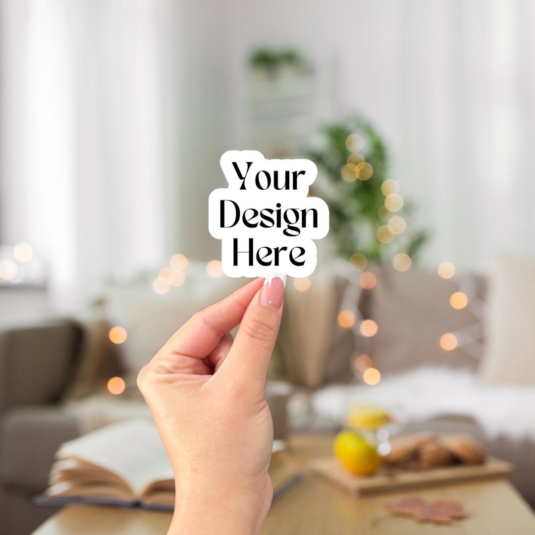 Left Hand Sticker Mockup PNG SVG, Simple Sticker Business Mock, Woman ...