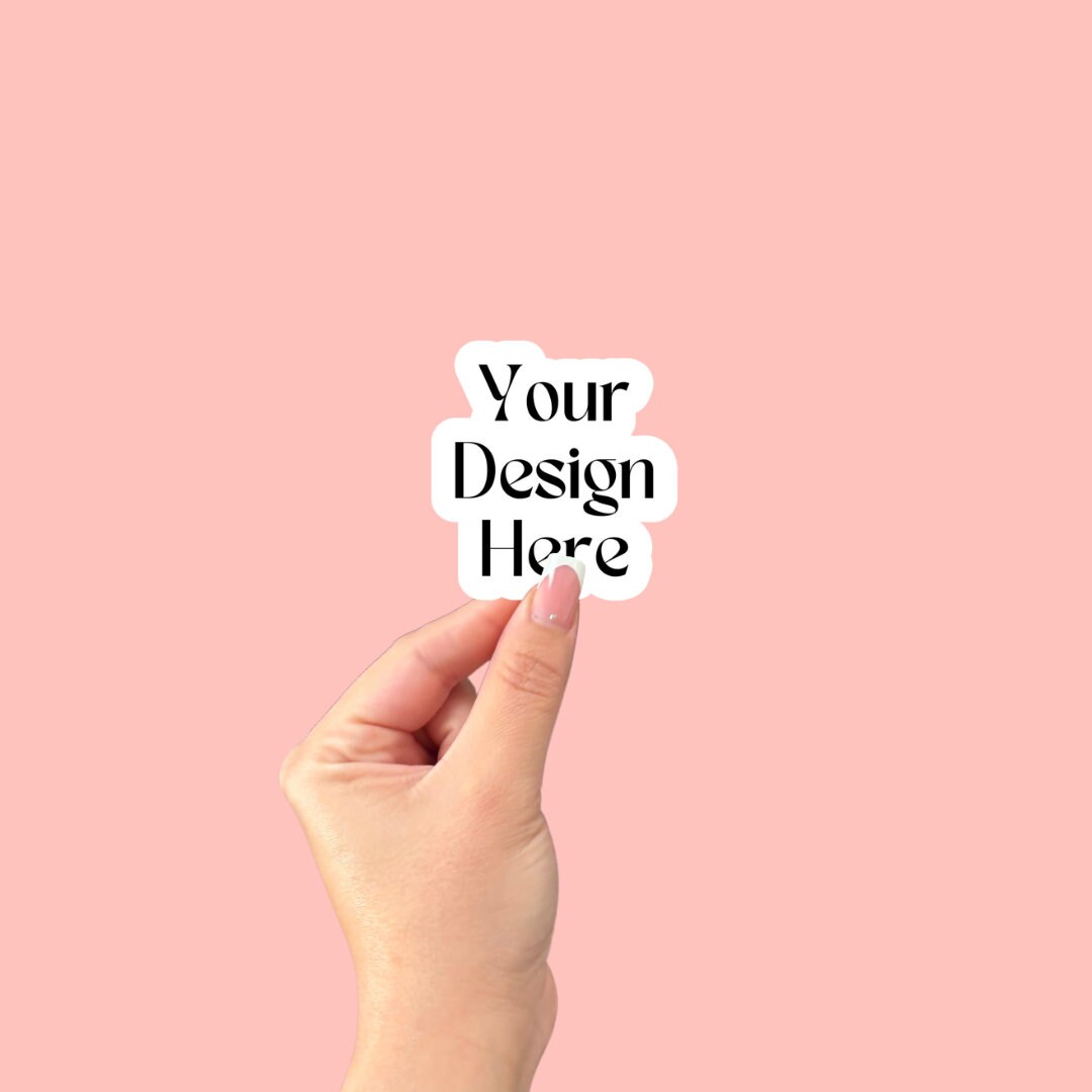 Left Hand Sticker Mockup PNG SVG, Simple Sticker Business Mock, Woman ...