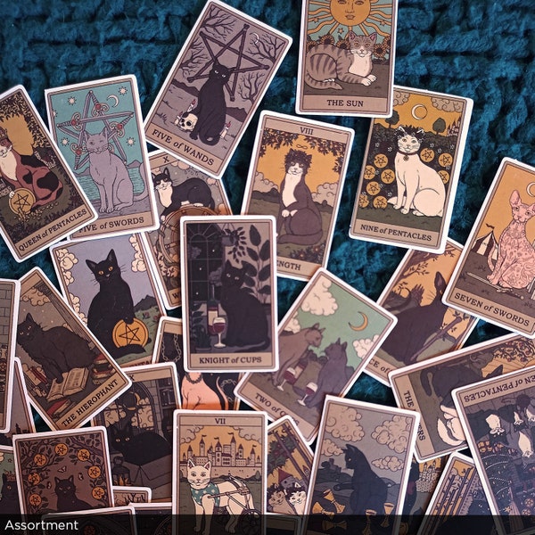 Cat Tarot Vinyl Stickers (10 or 20)