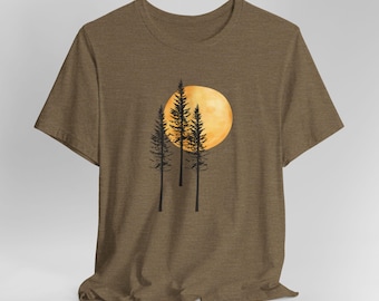 Sunrise ~ Nature shirt, Men's Nature shirt, Graphic Tee, Forest Graphic Tee, Camping Tee, Men's shirt, forest vibes, gift for him
