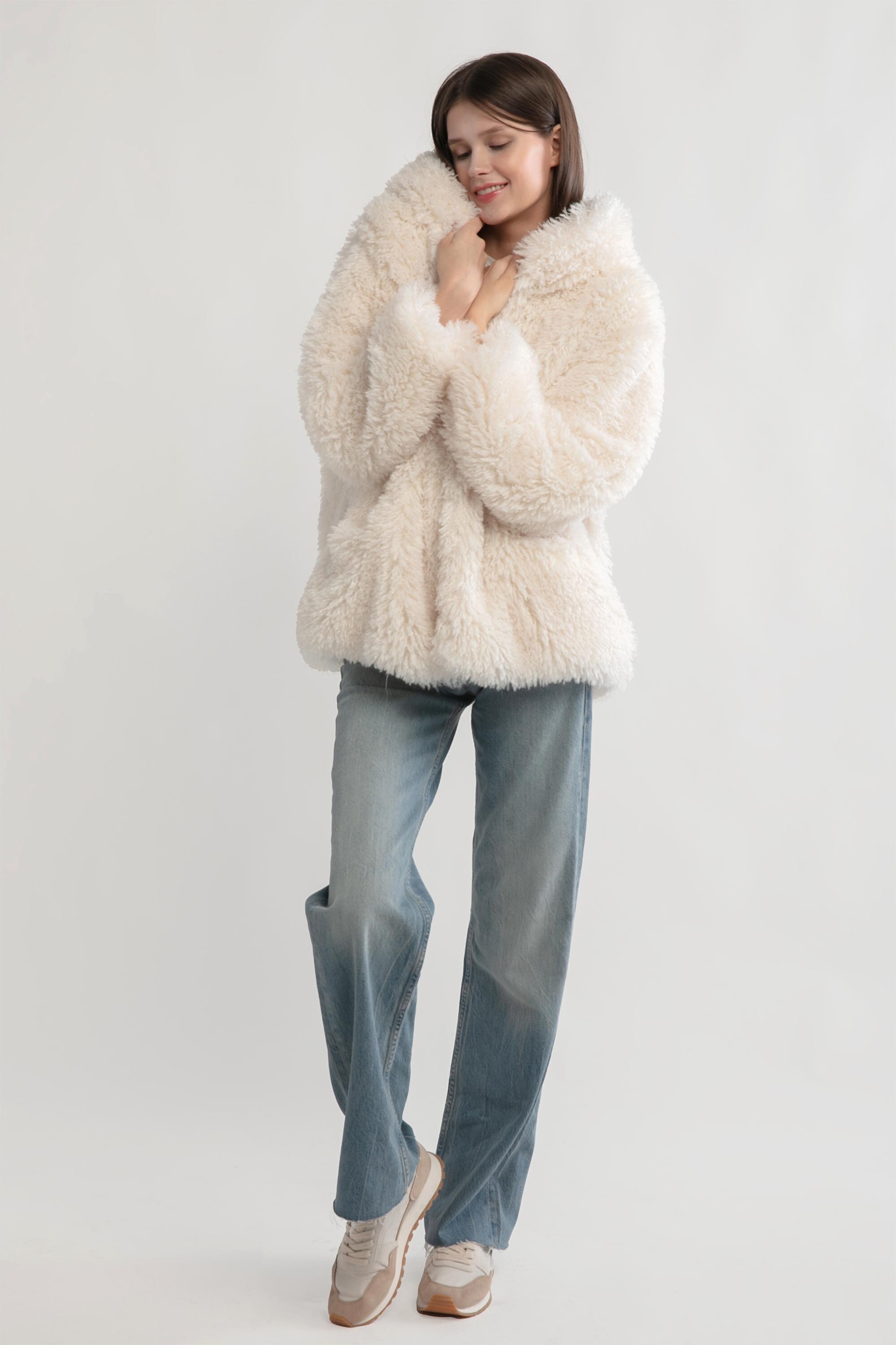 Fur Skirt Yihaojia Women's Faux Fur Coat Lapel Warm Overcoat
