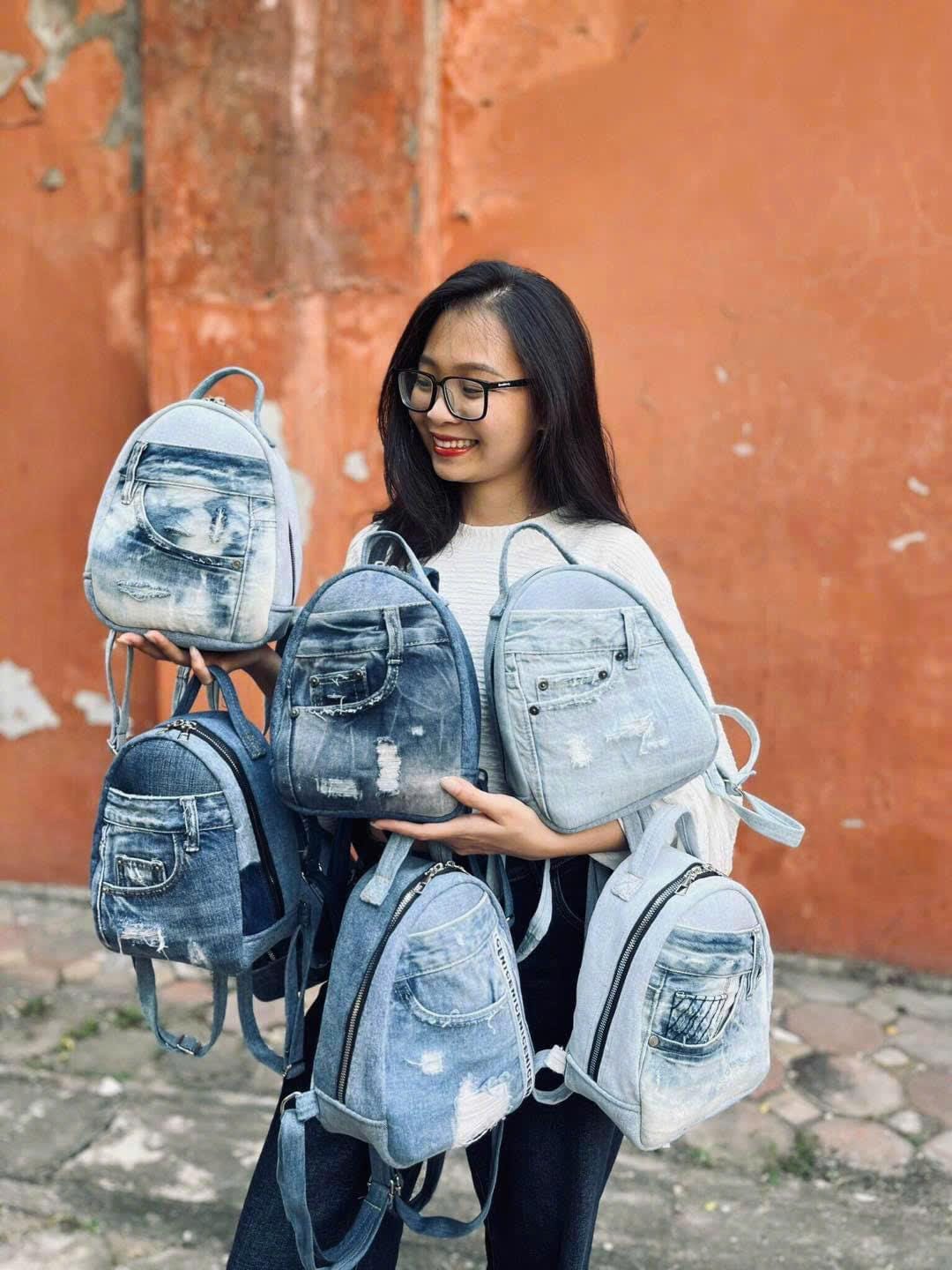 Denim backpack australia online