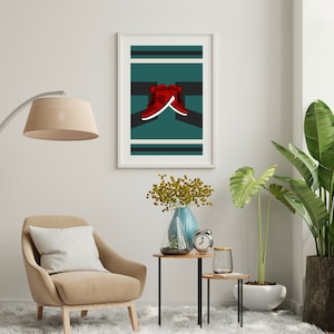 Minimalist Deku Art Print | 8x10&quot; My Hero Academia Heroic Decor | Elegant Anime Wall Art for Fans