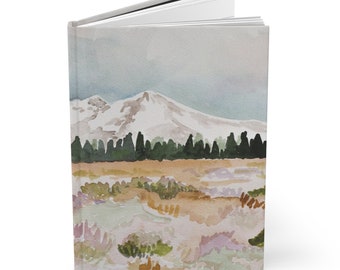 Three Sisters Journal, Oregon Watercolor Journal, Journal Gift, Notebook Gift, Oregon Landscape Painting, Three Sisters Oregon Notebook