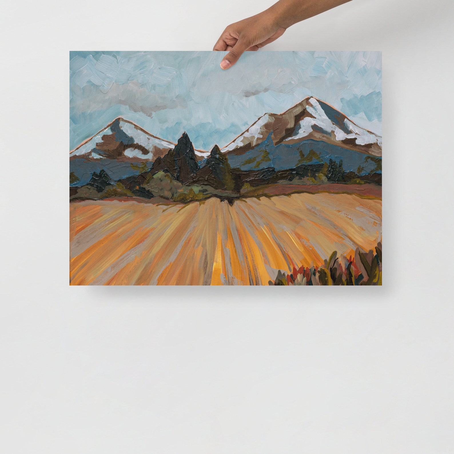 Three Sisters Oregon Painting Bend Oregon Art Three Sisters Etsy