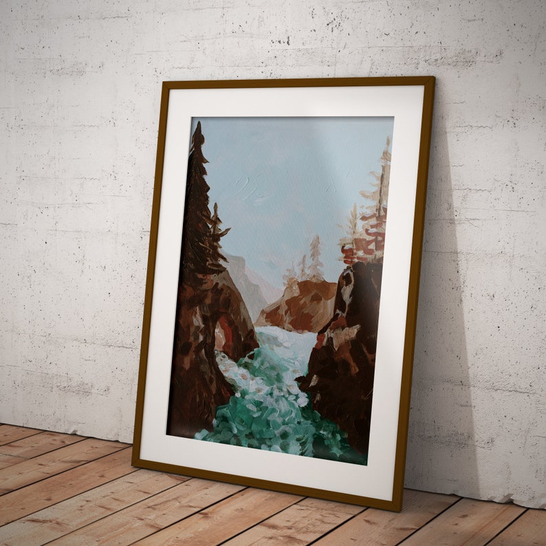 Oregon Coast Print, Hiker Gift Art, Natural Bridges Oregon Art, Samuel H. Boardman scenic, Natural Bridge Oregon, Oregon Souvenir Art Print image 4