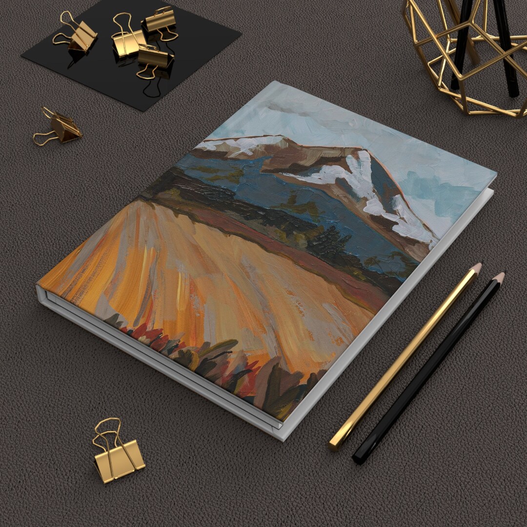 Oregon Journal Icon Three Sisters Oregon, Hardcover Journal, Bend Oregon Art, Travel Gift ...