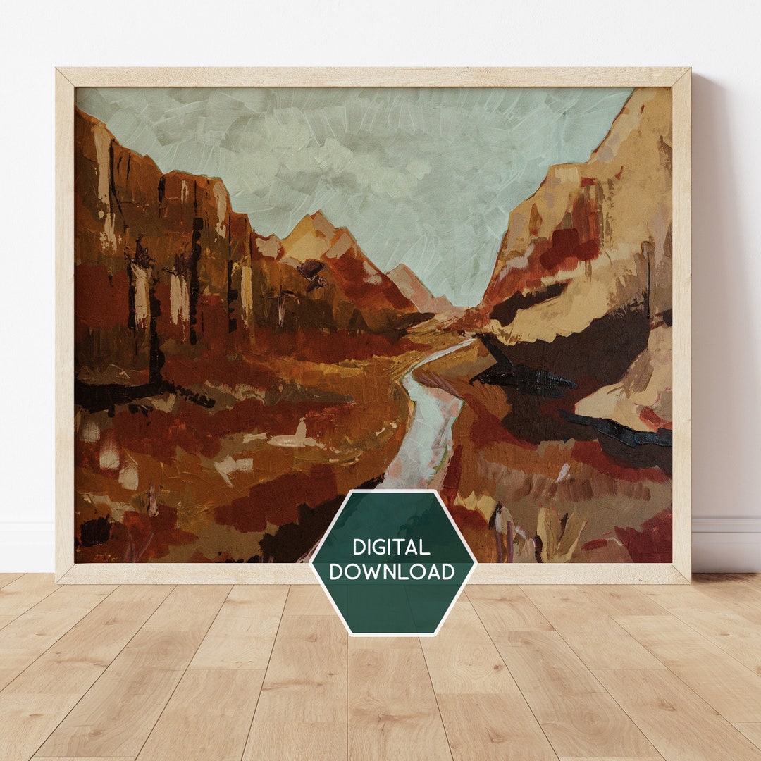 Digital Download Zion Art, Zion National Park Print, Zion Abstract