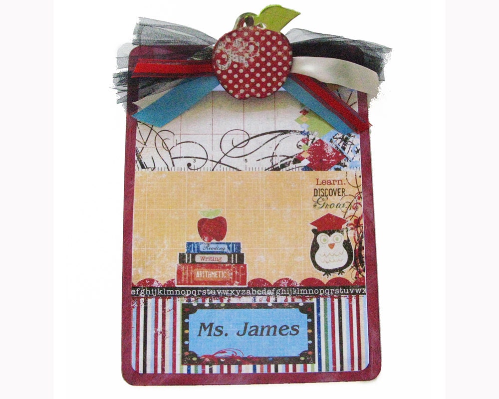Teacher Gift Clipboard Personalized School Days 2 sided Etsy