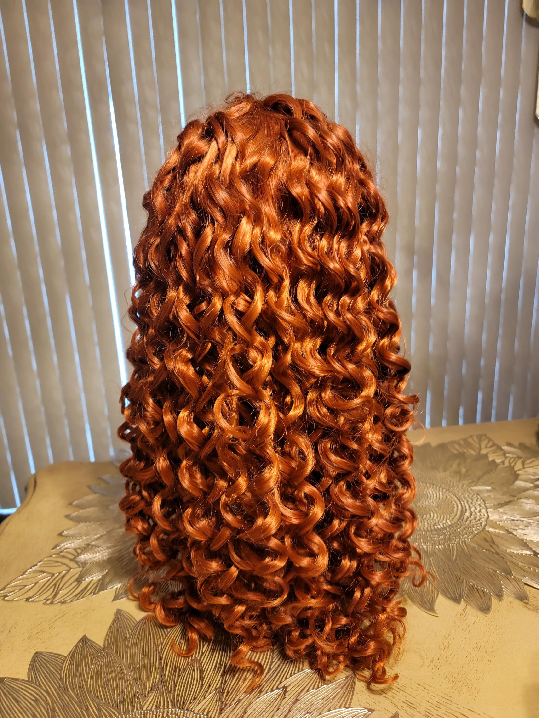 Copper Curly Beautiful Lace Front Wig