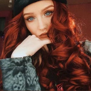 Copper Red// Beauty Waves//Lace Front Wig