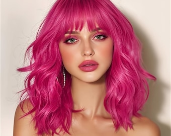 Perruque beauté rose foncé