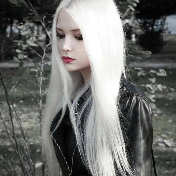?  24” SNOW WHITE STRAIGHT LACE FRONT WIG?*NEW 24 Snow White Straight Lacefront Wig *NWT* - Etsy main image 4