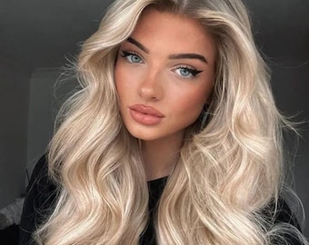  22 White Blonde & Purple Ombré Body Wavy Lace Front Wig NEW - Etsy