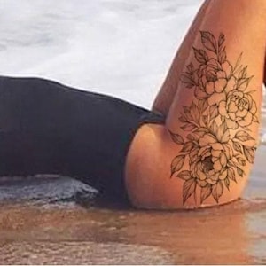 Beautiful Rose Temporary Tattoo