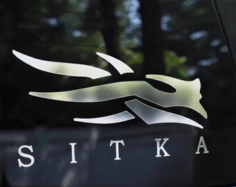 Set Of 2 Sitka Hunting Vinyl Decals - Indoor/Outdoor Use, Glossy Finish, For Gear, Trucks, Windows