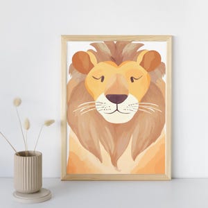 Póster infantil El Rey León - Ilustración delicada, decoración para habitación de bebé, regalo encantador