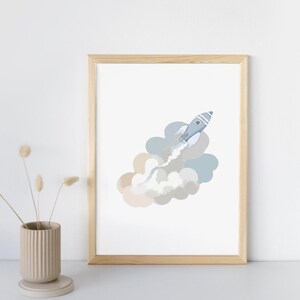Póster infantil Rocket - Ilustración delicada, decoración para la habitación del bebé, regalo encantador