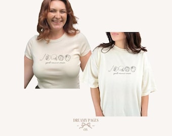 Sportroman seizoensshirt – leesgrage T-shirt met print