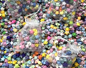 Origami Paper Stars / Multi-colored stars | Customizable Party Favor | Gift | Handcrafted