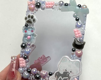 Decoden Custom Cool Kitty Top Loader 3"-4" para cards colecionáveis, kpop, photocards, fotos de identificação | Toploader | pc