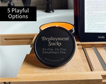 Funny Military Deployment Gift: Scented Soy Candle Care Package