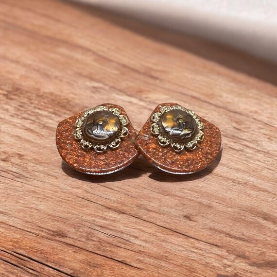 80s Throwback Statement Earrings – Bakelite Scara… - image 8
