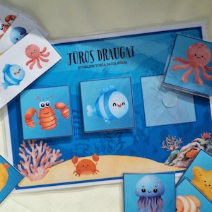 Ocean Pattern Matching Game: Montessori Sequencing Activity (Printable PDF)