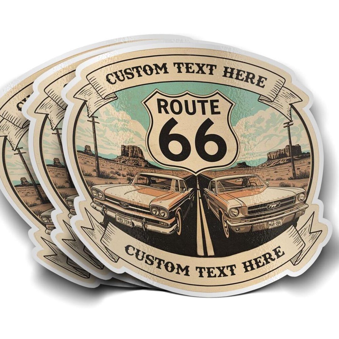 Pack 3 Sticke Route 66 Stickers Pack, American Highway Graffiti ...