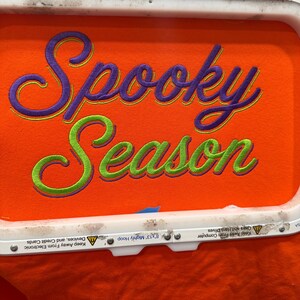 Spooky Season Script Shadow Embroidered Shirt