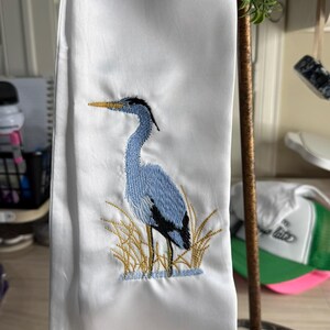Blue Heron Embroidered Wreath Sash image 4