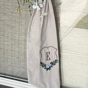 Wreath Sash | Magnolia Crest with Initial