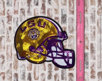 LSU helmet sequin patch