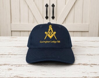 Masonic Hat| Lodge Name & Number Embroidered Made to Order