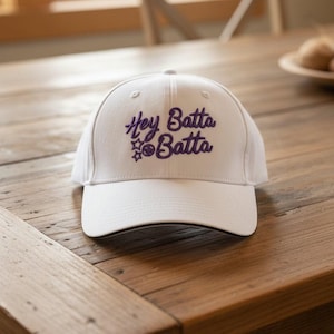 Hat | Hey Batta Batta {Puff Embroidery}