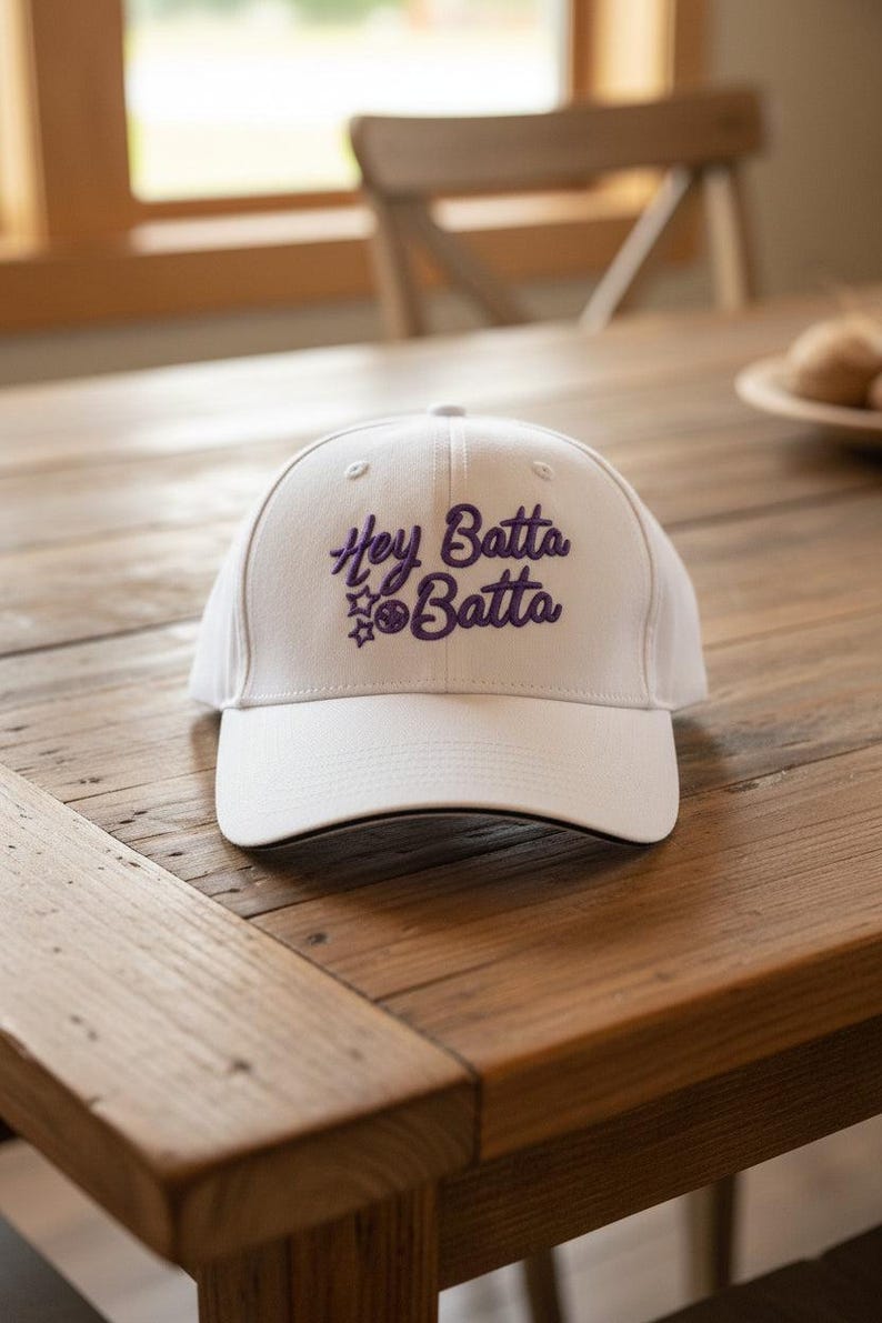 Hat | Hey Batta Batta {Puff Embroidery}