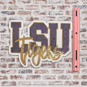 LSU Tigers paillettenpatch