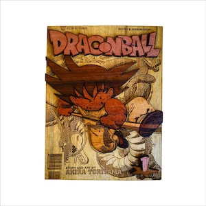 DRAGON BALL, komiks, prezent dla taty, komiks grawerowany laserowo, książka manga, prezenty świąteczne, książka z rękawami, spersonalizowana, wycinana laserowo. fajny prezent