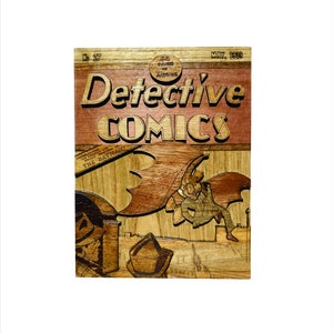 Komiksy detektywistyczne, komiks, prezent dla taty, fajne prezenty, prezenty świąteczne, grawerowane laserowo, niestandardowe okładki komiksów, drewniany komiks 3D, spersonalizowane