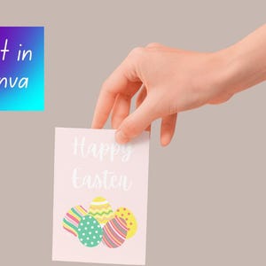 Carte de Pâques personnalisée pour une famille, un ami, etc.