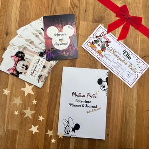 Disneyland Paris Trip Reveal Kit: Kids Adventure Journal, Christmas Card & Milestone Cards