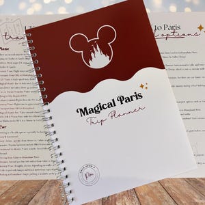 Disneyland Paris Planner - DLP Trip Guide and Journal | Disney Holiday Notebook | Paris City Guide | Park Planning | Outfit and Packing plan