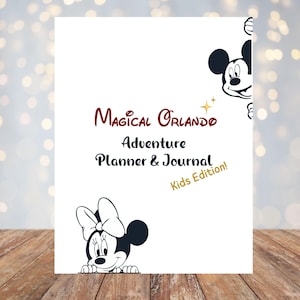 Kids Disney World Planner / Journal | Children&#39;s DisneyWorld Holiday Notebook Journal  | WDW | Orlando | Memory Keepsake | Travel Gift