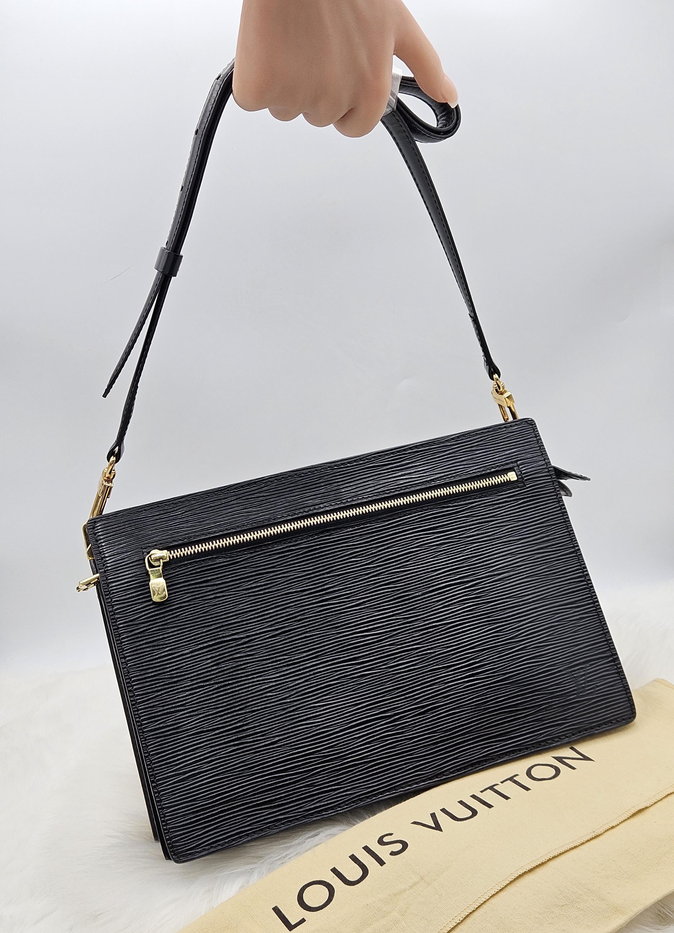 Louis Vuitton Black Epi St. Jacques Handbag - Etsy
